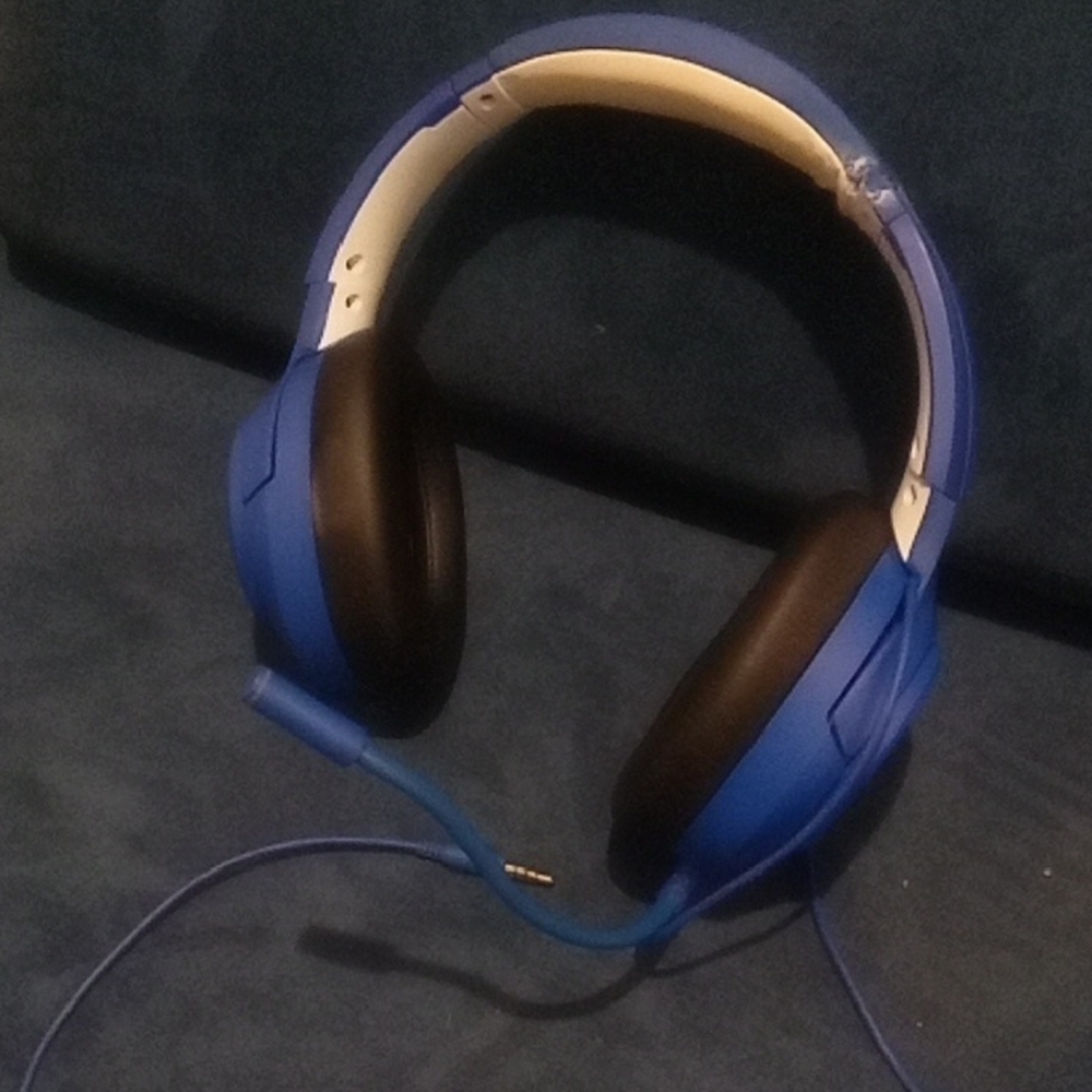 LucidSound Blue Over-Ear Headphones with Detachable Boom Microphone